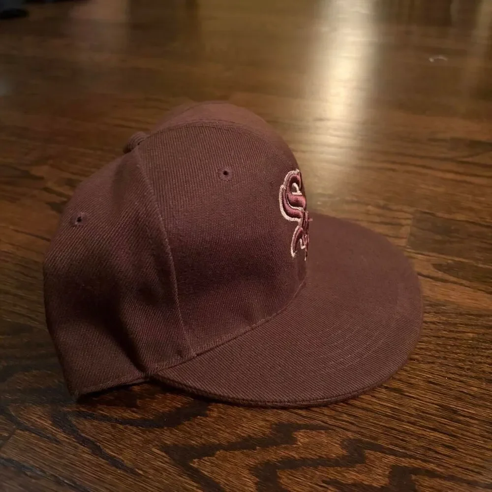 Mlb Men's Brown and Burgundy Hat